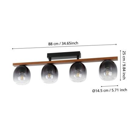 Eglo - Припотолочная люстра 4xE27/40W/230V