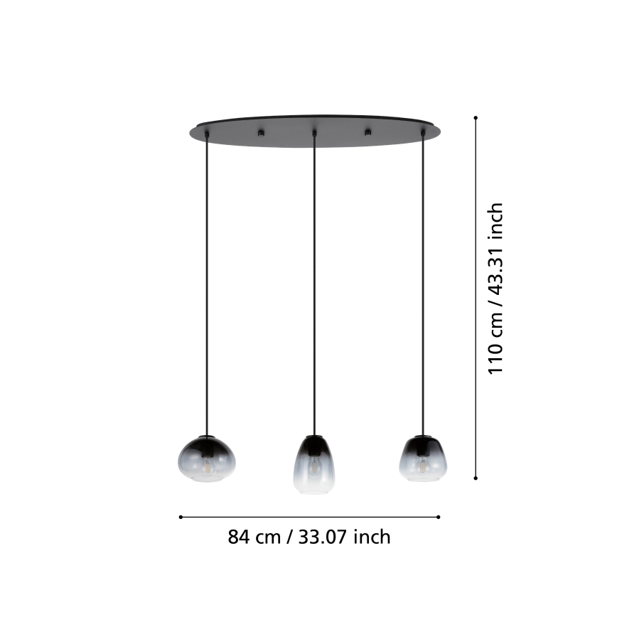 Eglo - Підвісна люстра 3xE27/40W/230V
