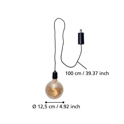 Eglo - Вуличний світлодіодний підвісний світильник LED/0,06W/6V 4xAA IP44 бежевий