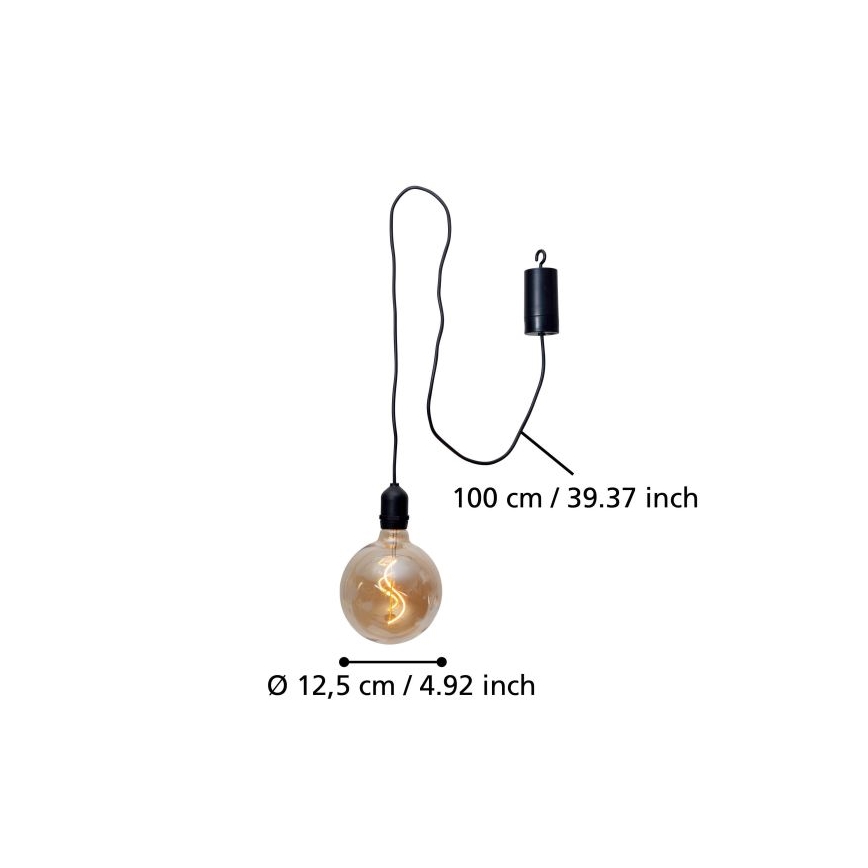 Eglo - Вуличний світлодіодний підвісний світильник LED/0,06W/6V 4xAA IP44 бежевий