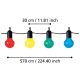 Eglo - Вулична декоративна LED гірлянда 20xLED/0,064W/31V IP44