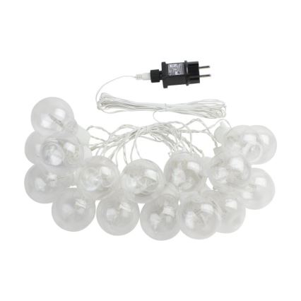 Eglo - Светодиодная уличная декоративная гирлянда 16xLED/0,064W/24V IP44 белая
