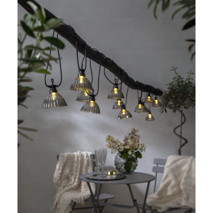 Eglo - Светодиодная уличная декоративная гирлянда 12xLED/0,066W/3,2V IP44