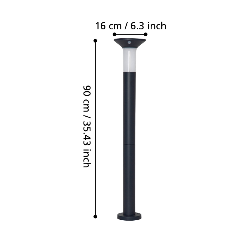 Eglo - Вулична LED лампа на сонячній батареї з датчиком 6xLED/0,03W/3,7V IP44