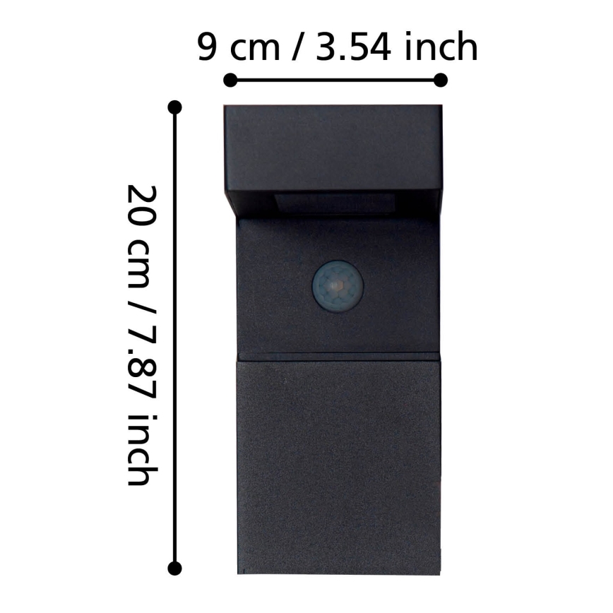 Eglo - LED зовнішній сонячний світильник з датчиком 18xLED/0,2W/3,7V 2200 mAh IP44