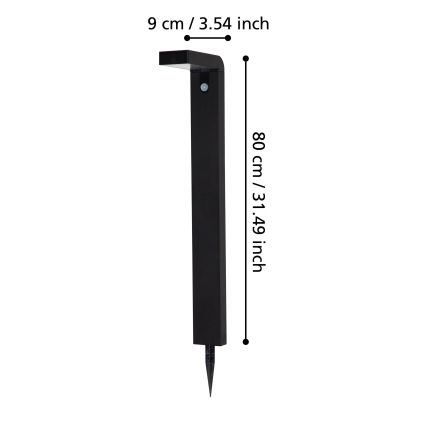 Eglo - LED Outdoor solar lamp with sensor 18xLED/0,2W/3,7V 2200 mAh IP44