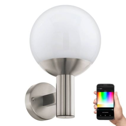 Eglo - Світильник зовнішній настінний LED RGB з регулюванням яскравості E27/9W/230V 2700-6500K IP44