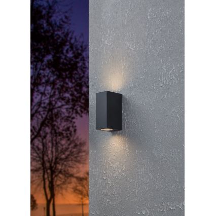 Eglo - Вуличний світлодіодний настінний світильник 2xGU10/4,6W/230V IP44