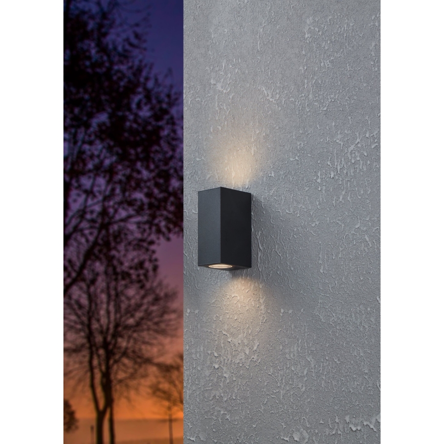 Eglo - Вуличний світлодіодний настінний світильник 2xGU10/4,6W/230V IP44