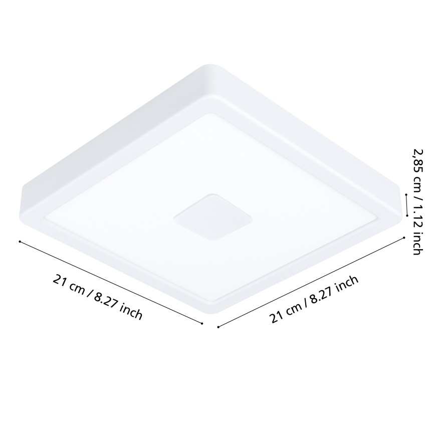Eglo - Светодиодный уличный потолочный светильник LED/17W/230V IP44 белый