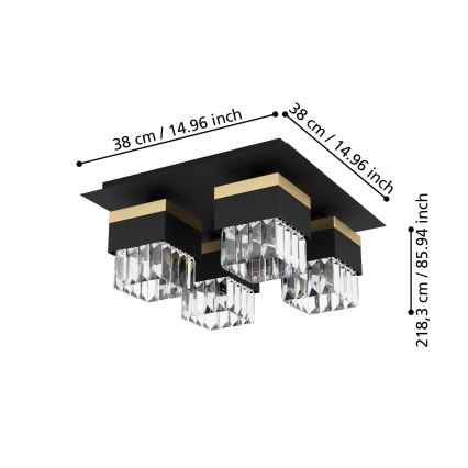 Eglo - Стельове світильник 4xE14/40W/230V