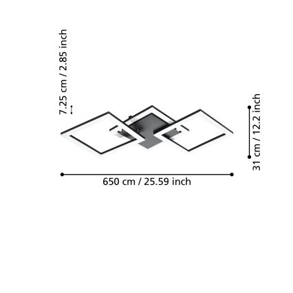 Eglo - Стельовий LED світильник з регулюванням яскравості LED/32,4W/230V