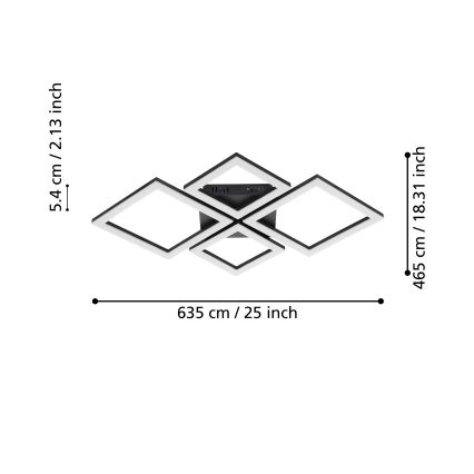 Eglo - Стельовий LED світильник з регулюванням яскравості LED/42W/230V
