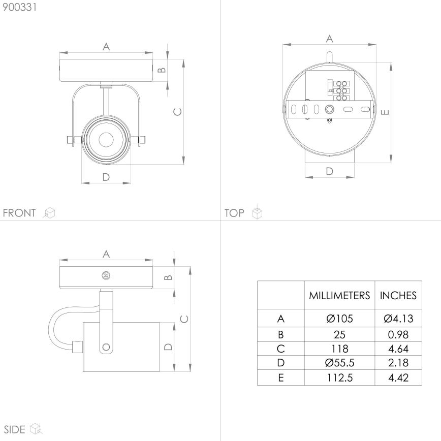 Eglo - Точковий LED світильник 1xGU10/3W/230V