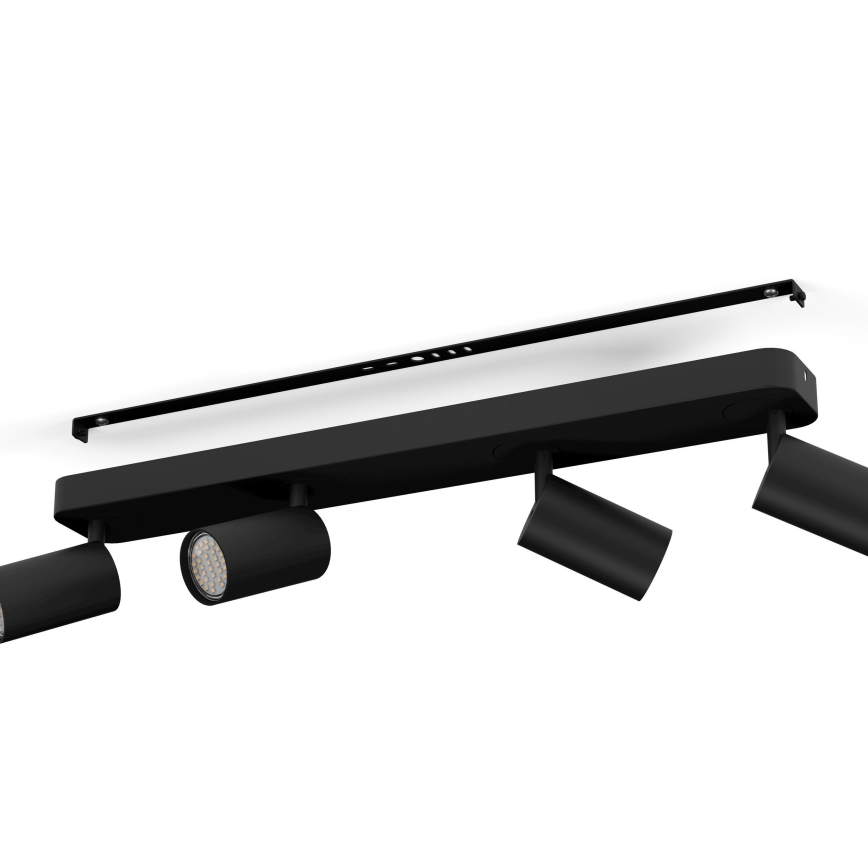 Eglo - Точковий LED RGBW світильник з регулюванням яскравості 4xGU10/4,9W/230V чорний