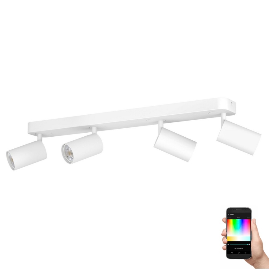 Eglo - Точковий LED RGBW світильник з регулюванням яскравості 4xGU10/4,9W/230V білий