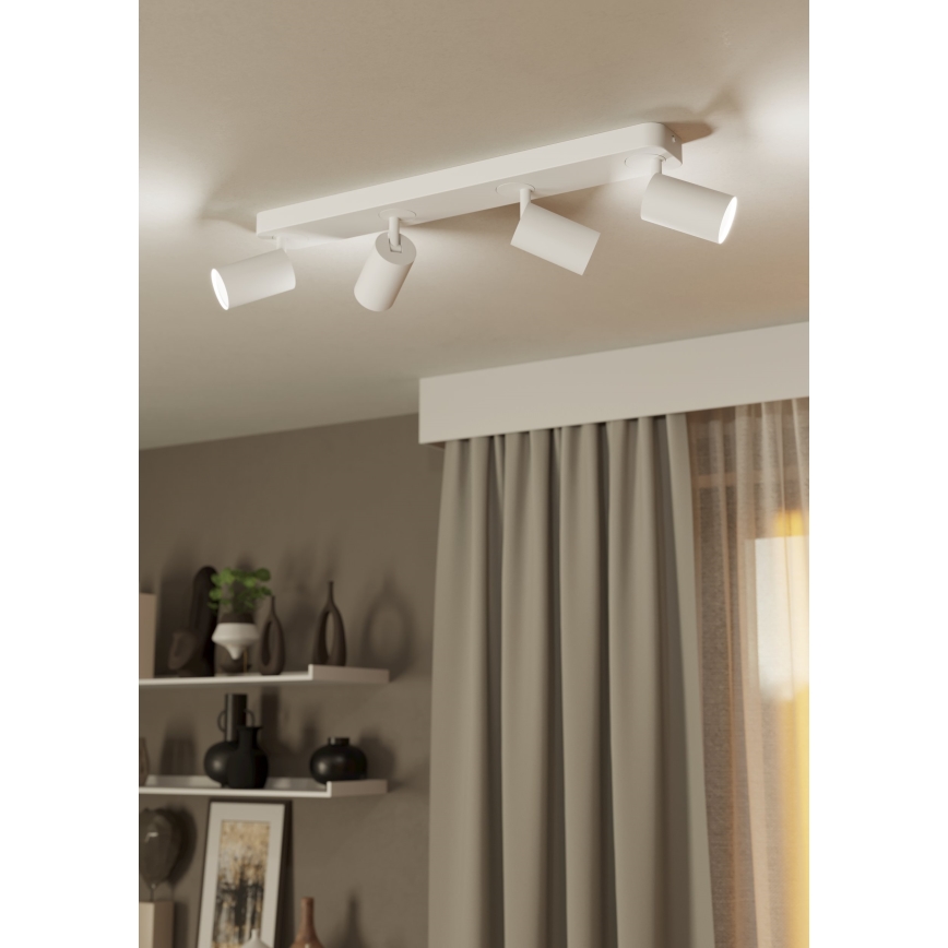 Eglo - Точковий LED RGBW світильник з регулюванням яскравості 4xGU10/4,9W/230V білий