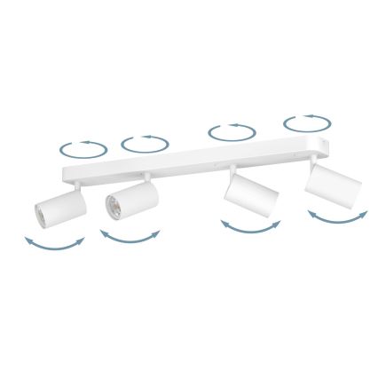 Eglo - Точковий LED RGBW світильник з регулюванням яскравості 4xGU10/4,9W/230V білий