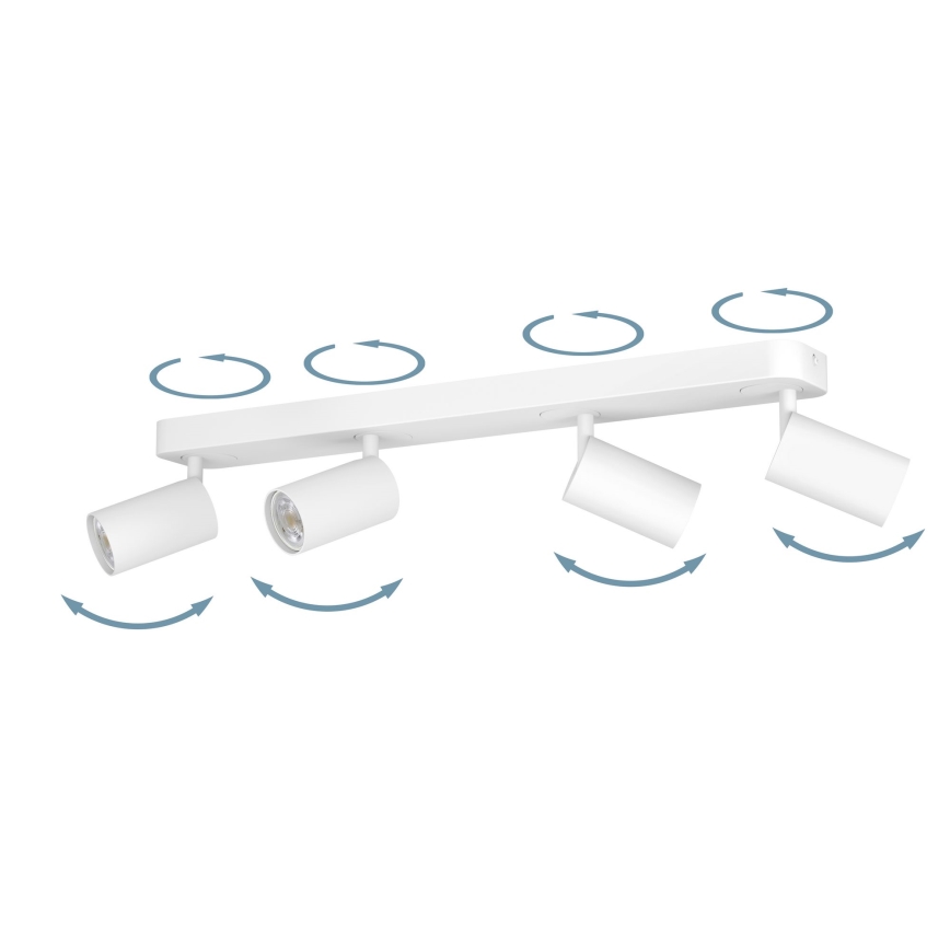 Eglo - Точковий LED RGBW світильник з регулюванням яскравості 4xGU10/4,9W/230V білий