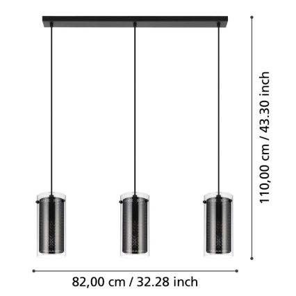 Eglo - Подвесная люстра 3xE27/10W/230V