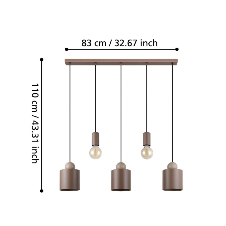 Eglo - Подвесная люстра 5xE27/40W/230V