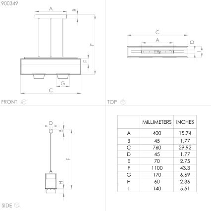 Eglo - Подвесная люстра 3xE27/40W/230V