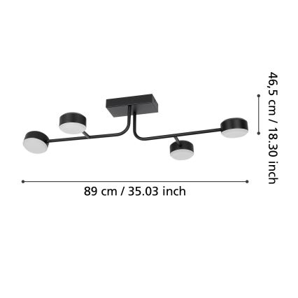 Eglo - Светодиодная припотолочная люстра с регулированием яркости 4xLED/6,8W/230V