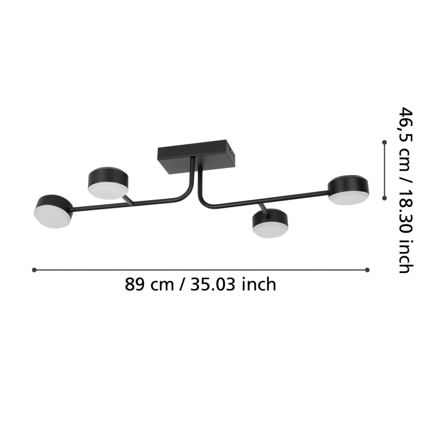 Eglo - Светодиодная припотолочная люстра с регулированием яркости 4xLED/6,8W/230V
