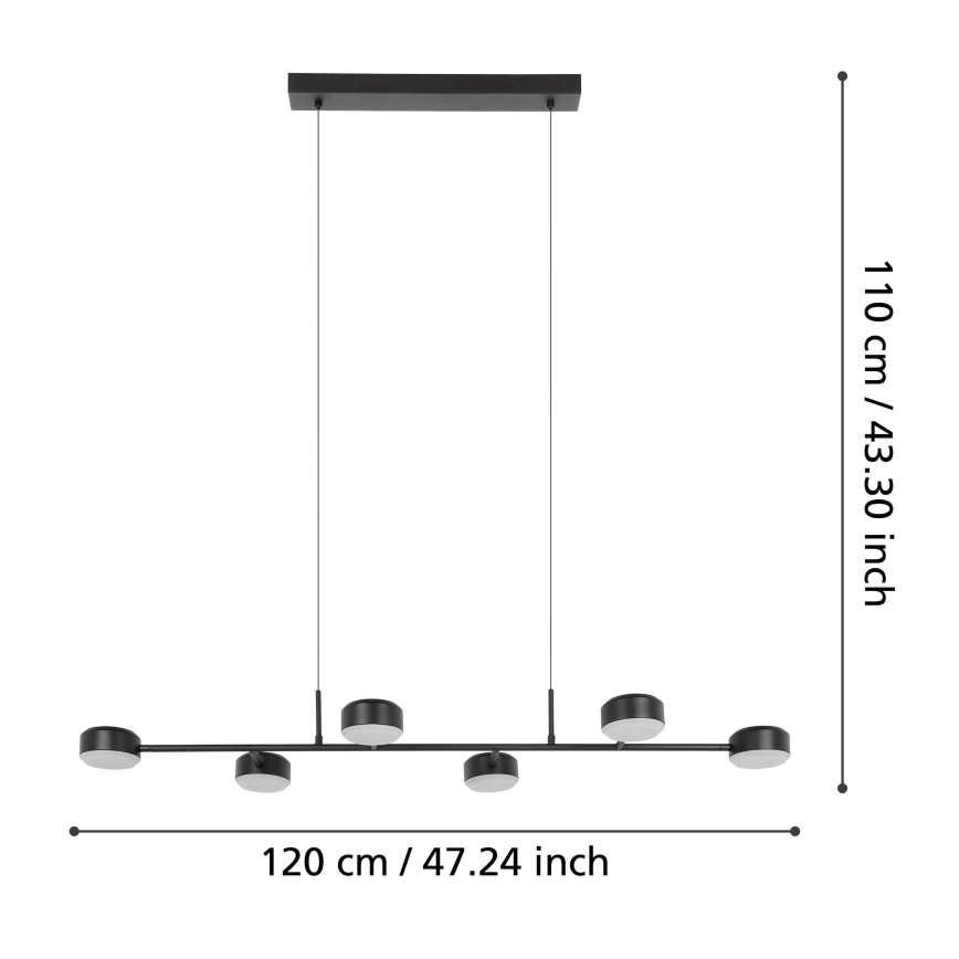 Eglo - Светодиодная подвесная люстра 6xLED/7W/230V