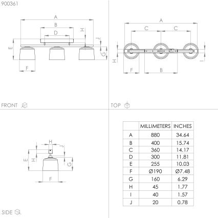 Eglo - Припотолочная люстра 3xE27/40W/230V