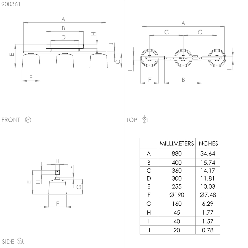 Eglo - Припотолочная люстра 3xE27/40W/230V