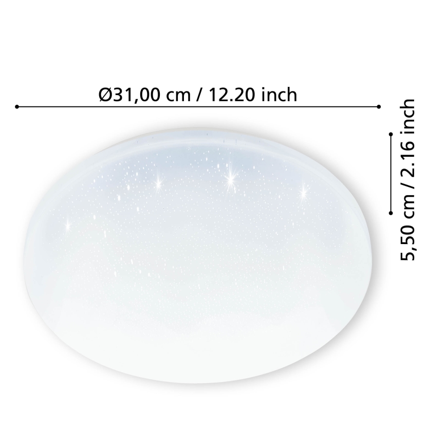 Eglo - Світлодіодний стельовий світильник для ванної кімнати LED/18W/230V IP44