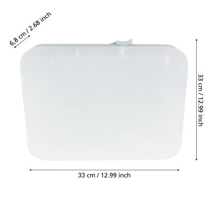 Eglo - Світлодіодний стельовий світильник для ванної кімнати LED/14,6W/230V IP44