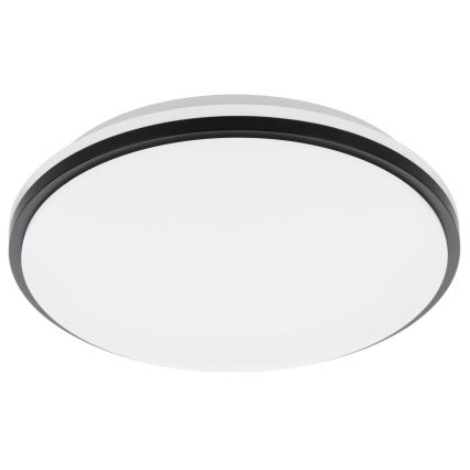 Eglo - Світлодіодний стельовий світильник для ванної кімнати LED/15,6W/230V IP44 чорний