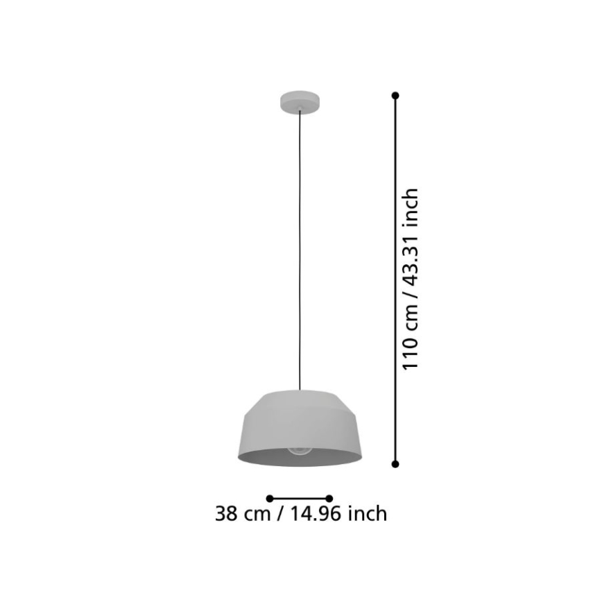 Eglo - Люстра на тросі 1xE27/40W/230V діам. 38 см