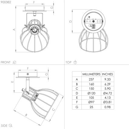 Eglo - Настенный точечный светильник 1xE27/40W/230V