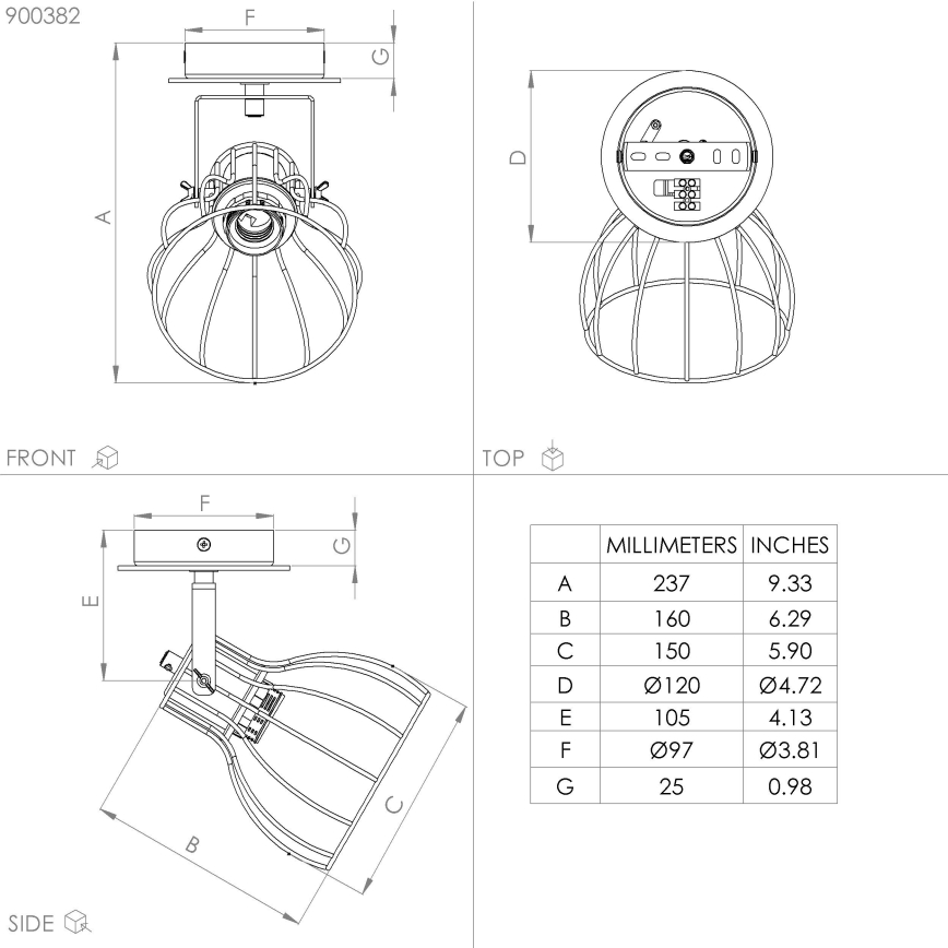 Eglo - Настенный точечный светильник 1xE27/40W/230V