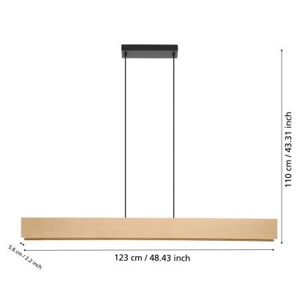 Eglo - LED RGBW Підвісна люстра з регулюванням яскравості LED/35W/230V 2700-6500K