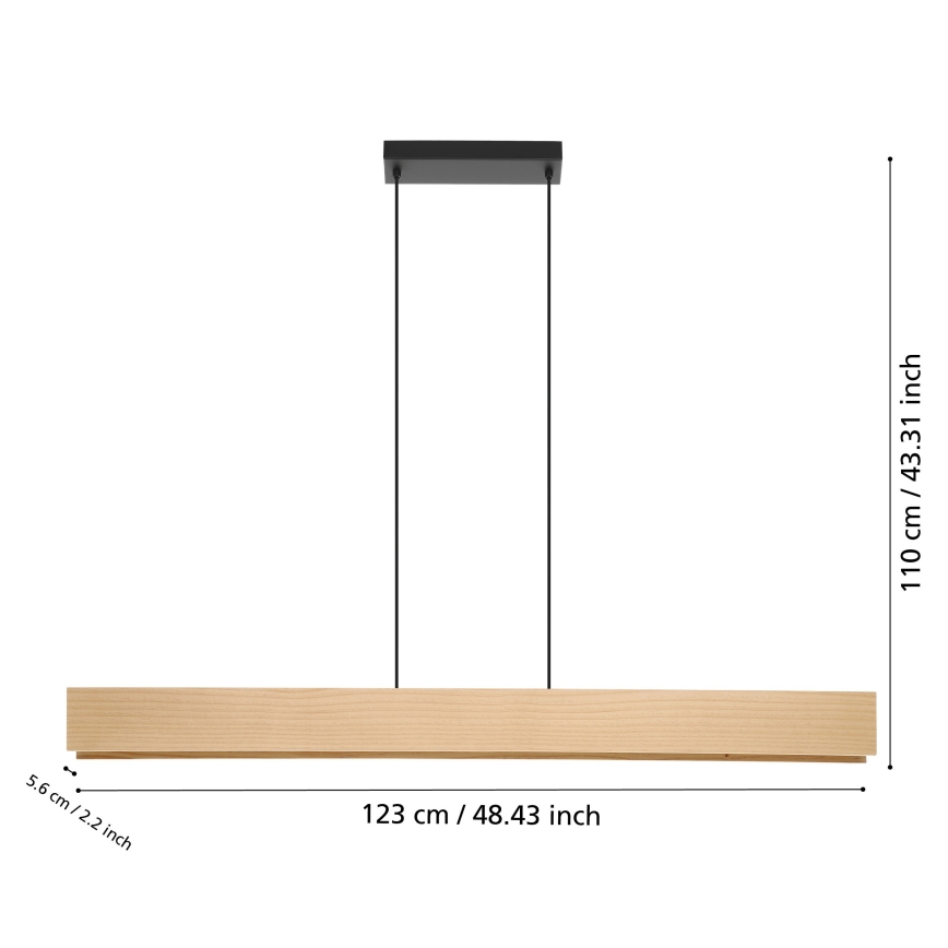 Eglo - LED RGBW Підвісна люстра з регулюванням яскравості LED/35W/230V 2700-6500K