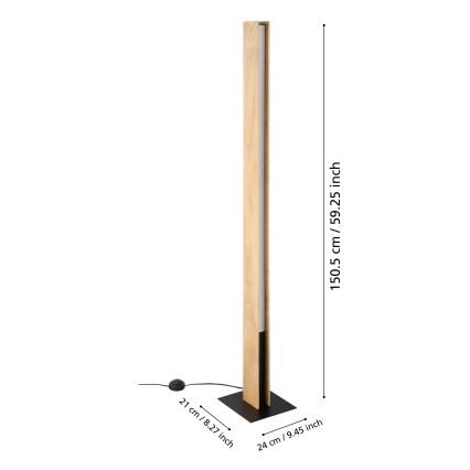 Eglo - Светодиодный RGBW-торшер с регулированием яркости LED/35W/230V 2700-6500K
