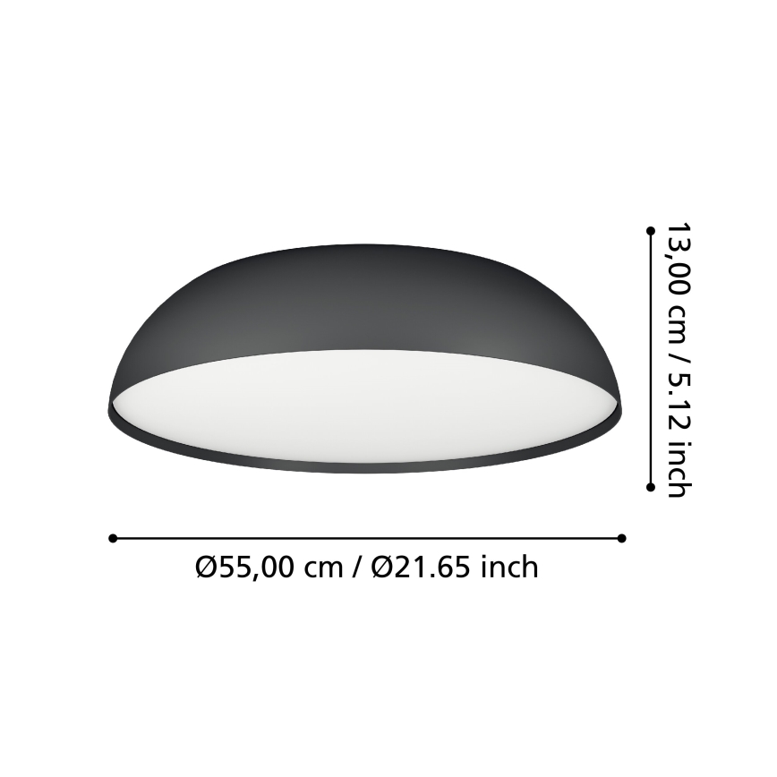 Eglo - Стельовий RGBW-світильник з регулюванням яскравості 3xLED/11W/230V 2700-6500K діаметр 55 см