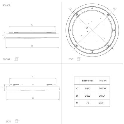Eglo - Стельовий LED RGBW світильник з регулюванням яскравості LED/34,5W/230V 2700-6500K
