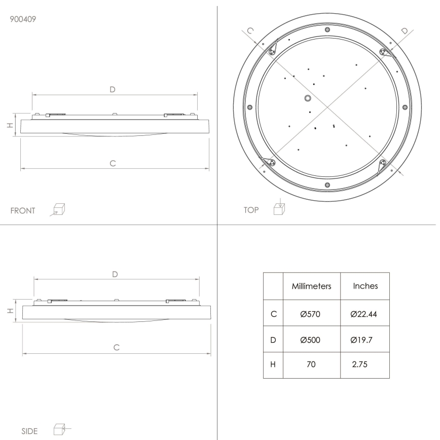 Eglo - Стельовий LED RGBW світильник з регулюванням яскравості LED/34,5W/230V 2700-6500K