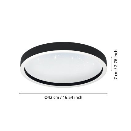 Eglo - Светодиодный потолочный RGBW-светильник с регулированием яркости LED/17,8W/230V 2700-6500K