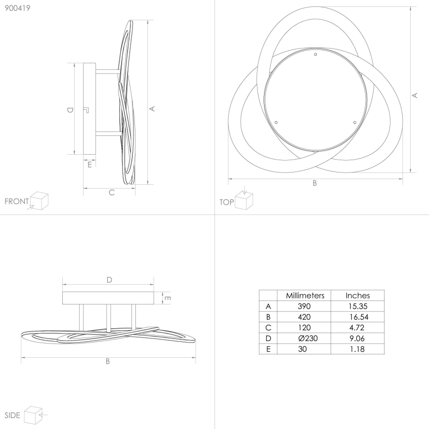 Eglo - Світлодіодний стельовий світильник LED/35W/230V