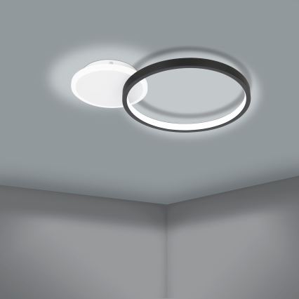 Eglo - Стельовий LED світильник з регулюванням яскравості LED/15W/230V чорний + дистанційне керування