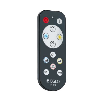 Eglo - Стельовий LED світильник з регулюванням яскравості LED/15W/230V чорний + дистанційне керування