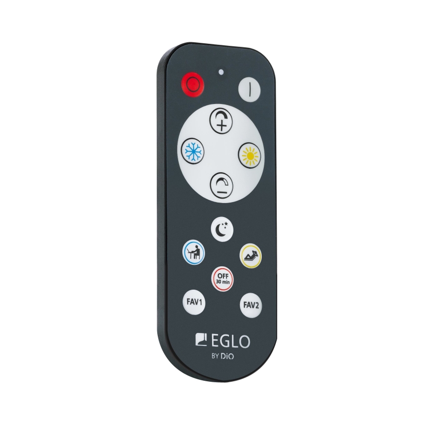 Eglo - Стельовий LED світильник з регулюванням яскравості LED/15W/230V чорний + дистанційне керування