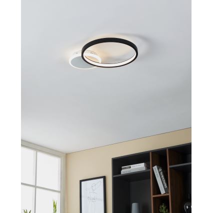 Eglo - Светодиодный потолочный светильник с регулированием яркости LED/15W/230V черный + дистанционное управление