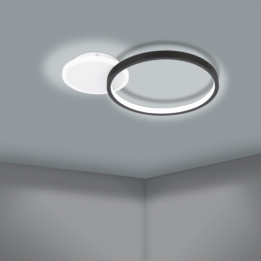 Eglo - Светодиодный потолочный светильник с регулированием яркости LED/15W/230V черный + дистанционное управление